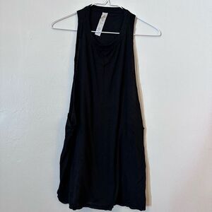 Icyzone Women's Black Scoop Neck Sleeveless Tank Dress Size Large